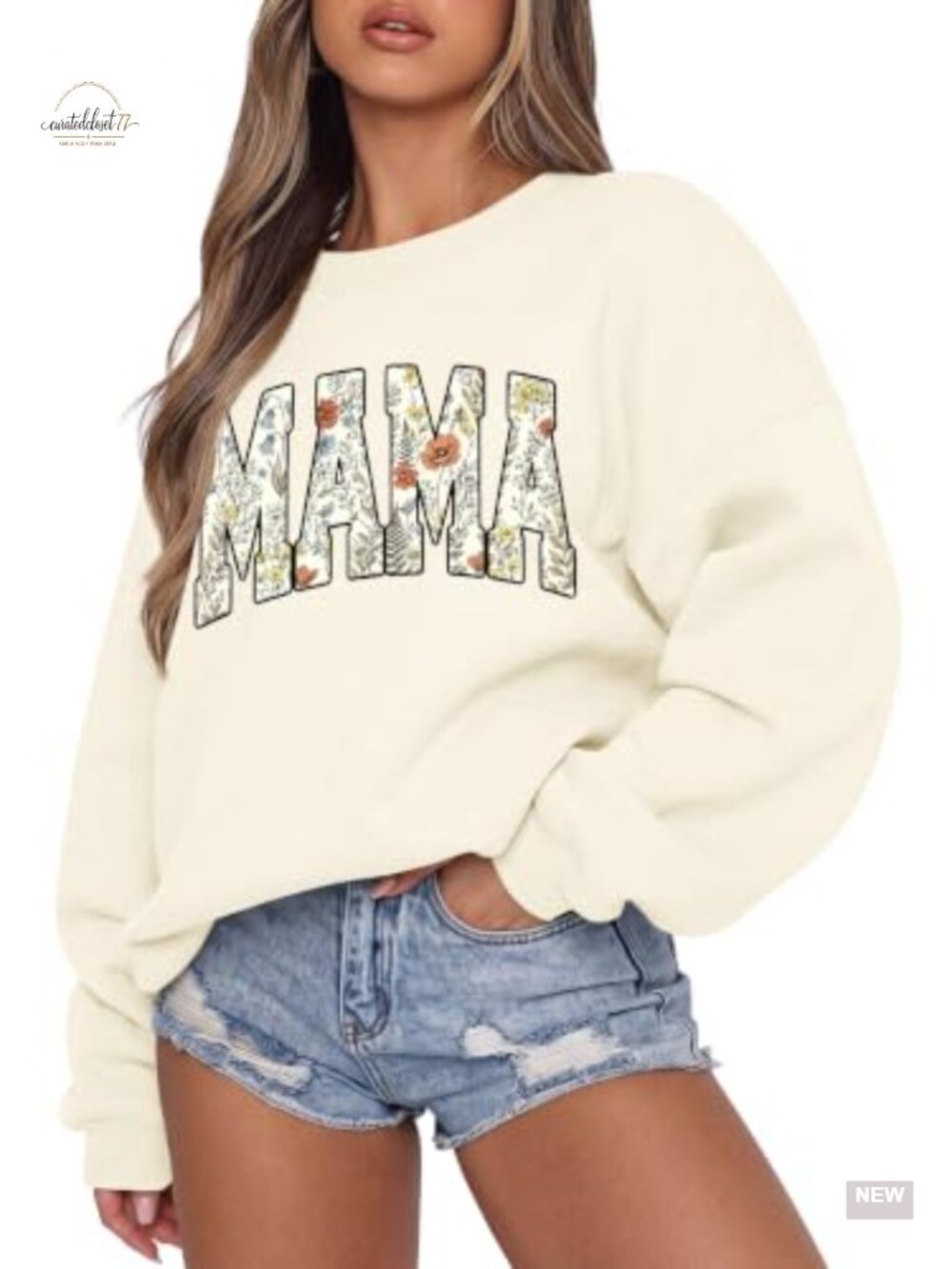 Mama Crewneck Sweatshirt Graphic Long Sleeve Mom Pullover Top